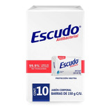 Jabón En Barra Escudo Antibacterial 10 Piezas De 150 Grs C/u