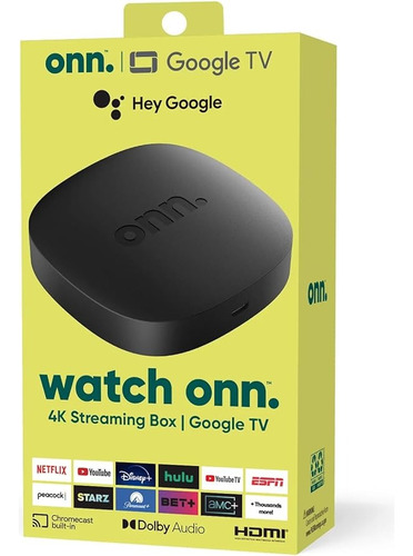 Tv Box Onn Con Google Tv  4k + 1 Año Streaming App Spyrobox