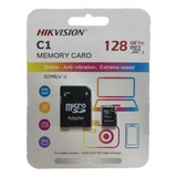 Tarjeta Memoria Microsd 128gb Clase 10 Hikvision C/adaptador