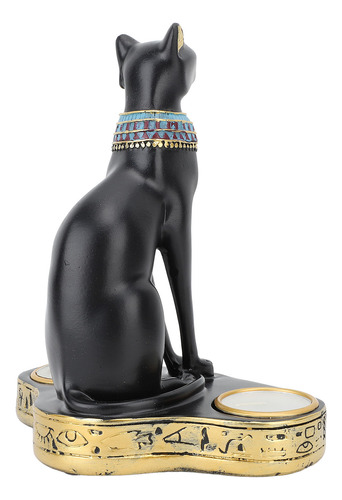 Vela Decorativa De Resina Con Forma De Gato Egipcio