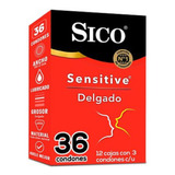 Condones Sico Sensitive Paquete Con 36 Pz 