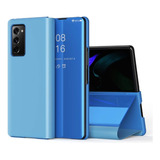 Funda Clear View Stand Para Samsung S10 Azul