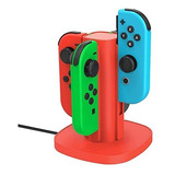 Estacion Carga Para Joycons De Nintendo Switch Color Rojo