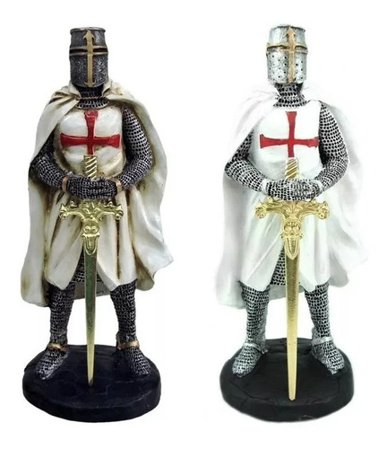 Kit Com 10 Guerreiros Medieval Cavaleiro Templário 7 Cores