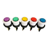 12 Botones Arcade Bicolor Y Micros Zippy 