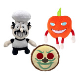 3pcs Pizza Tower Chef Pepperman Pizza Peluche Muñeca Regalo