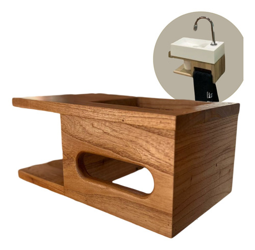 Vanitory Pequeño Madera Maciza Toilette Bacha Piazza A-146 