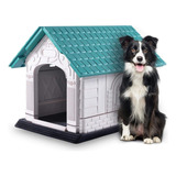 Casa Para Mascota Nobleza 88 X 68 X 69 Cm 400100dij Color Azul Y Blanco