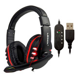 Headset Gamer Rgb Usb Fone De Ouvido Com Led Pc Xbox Ps4 Cor Preto