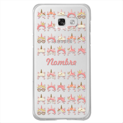 Funda Para Samsung Galaxy Unicornio Personalizada Nombre