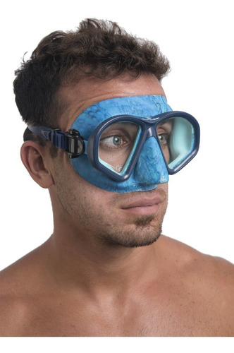 Visor Mascara Bonassi Athena Camu Apnea, Buceo O Pesca Color Azul