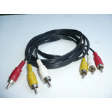 Cable Audio Video 1,5 Mts Rca A Rca 3x3 Macho Tv Led Dvd Lcd