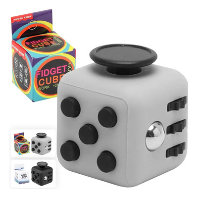 MHUITW Cubo Anti Estrés 6 Caras ABS Fidget Cube Gris Antiansiedad | Meses sin interés