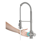 Llave De Cocina Comercial Sin Contacto De Acero Inoxidable,