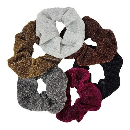 Pack 6 - Colet Coletas Scrunchie Brillante 1 - Mujer - Niña