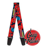 Correa Guitarra Bajo Buckle Down Gswspd001 Amazing Spiderman