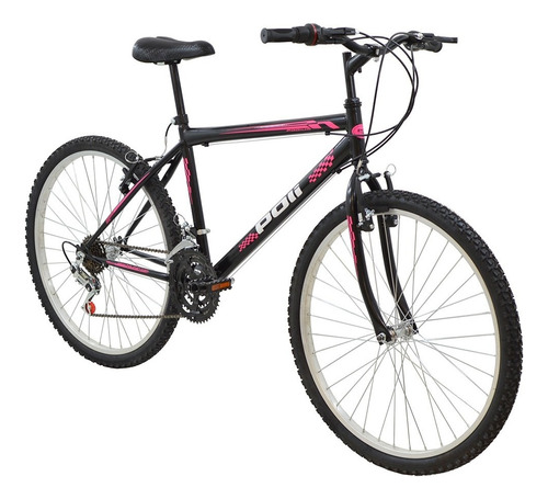 Bicicleta Poli Podium Mtb Aro 26 Preta/rosa Poli Sports