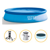 Kit Piscina Inflável 5.621 Litros + Capa  Filtro Bomba Intex