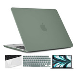 Funda Twolskoo Para Macbook Air 13 M2 + C/teclado Olive