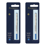 Repuesto Waterman Para Roller Punto Fino Azul 2 Pzs.