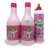 Kit Hidratante Rosa Kids (shamp, Cond E Creme Pent) Maycrene