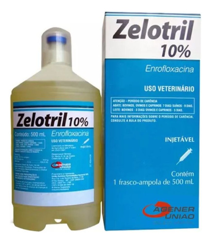 Zelotril 10% 500ml - Agener União (enrofloxacina 10%)