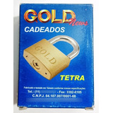 Cadeado Tetra De 60 Mm Gt-60 - Gold - Kit C/2