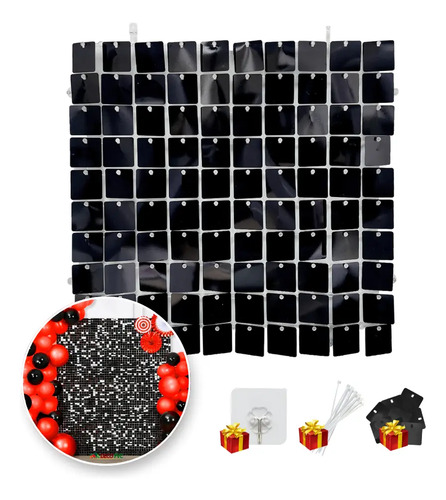 Panel 4d Eco Shimmer Wall 30*30cm Lentejuela 48pz | Envío gratis