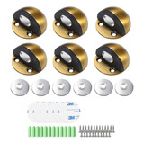 Tope De Puerta Niquel Media Luna Magnéticos De Acero (6un)