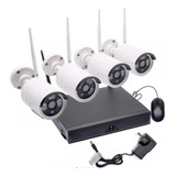 Kit Dvr 04 Cámaras Wifi (inalámbrica) Fhd + Disco Duro 1 Tb