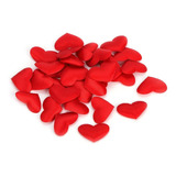 Pétalos En Forma De Corazón Rojo De Tela 5cms, 50 Unid