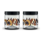 Kit 2 Potes Mix Dog Cachorro 1000ml Estampa C/ Tampa Ração