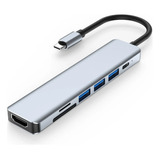 Adaptador Hub Usb Tipo C A Hdmi Thunderbolt Macbook 7 En 1