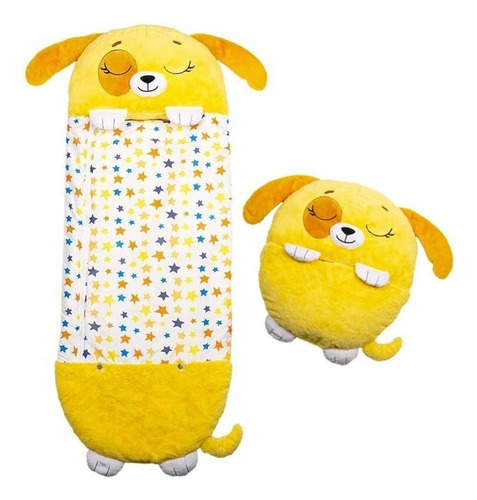 Saco De Dormir Plegable Y Almohada Divertida Para Niños Color Perrito