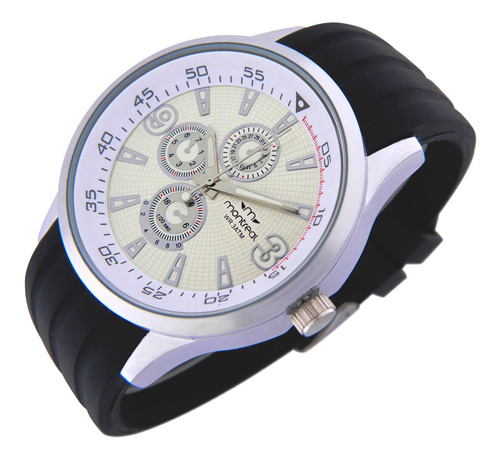 Reloj Montreal Hombre Ml1253 Malla Silicona Resist Al Agua