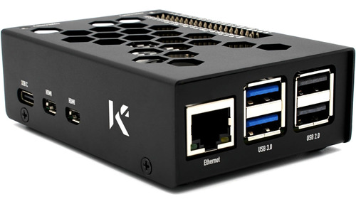 Caja Kksb Raspberry Pi 5 - Aluminio Arenado - Espacio Para E