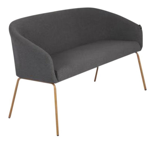 Sillón Runnie 2 Cuerpos Patas Simil Madera Tapizado Tela