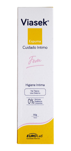 Viasek Espuma Intima Femenina Cuidado Intensivo 75ml