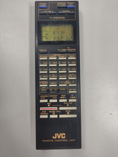  Controle Antigo Remoto Jvc Video Cassete Modelo Pq10543 Ok