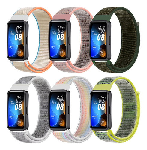 T 6 Correas Nailon Velcro Para Huawei Band 8