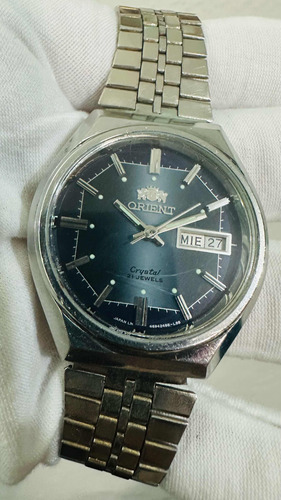 Reloj Orient 3 Stars Automático Dial Azul Oscuro 21 Jewels