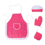 4 Piezas / Lote Ropa De Chef Infantil Utensilios De Cocina