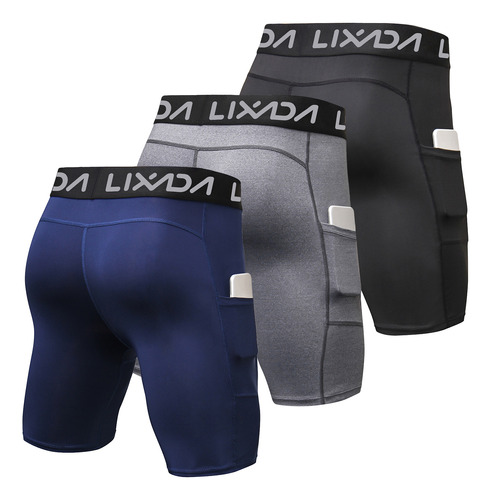 Pantalones Cortos Lixada Active Underwear Pack Pocket Workou