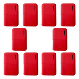 Kit 10 Power Bank Rojo 5000mah 1hora Usb + Cable Mayoreo