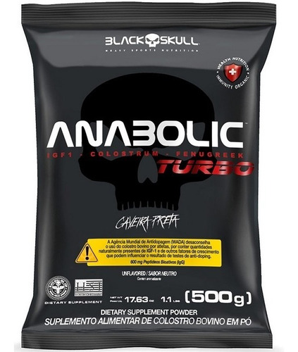 Anabolic Turbo Colostro Bovino Black Skull - Refil 500g