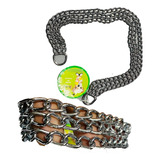 Collar Ahogo Cadena Triple 42cm Perros Mascotas