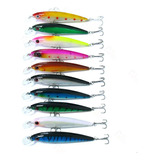 Pack 10 Señuelos O Rapala Para Pesca De Corvina Y Lenguado