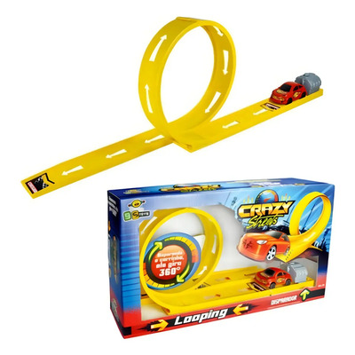 Pista De Carrinho Infantil Com Looping Crazy Streets Bs Toys