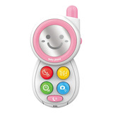 Teléfono Musical Para Bebé Con Sonido Y Espejo Color Rosa