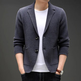 Chaqueta Tipo Blazer De Punto Para Hombre, Suéter Casual, Ab